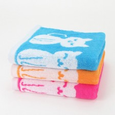 【6399-三只喵咪毛巾】 洁丽雅同款 高档超市面巾