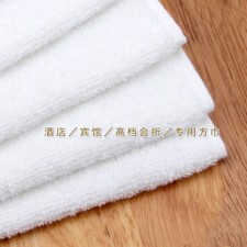 【BF2130-30克小方巾】白色纯棉酒店一次性方巾
