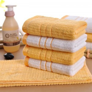 【6310-纯棉金丝带毛巾】 宾馆酒店毛巾 一次性毛巾