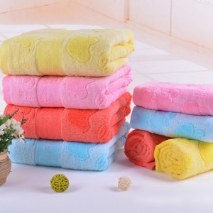 【6517 苹果竹纤维浴巾】超市专供 竹纤维加棉成人大浴巾
