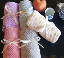 9301-素色平面花边方巾30*30